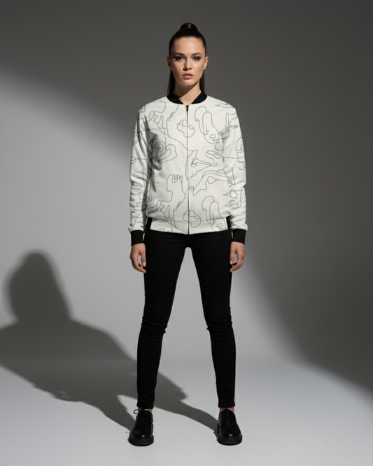 Fluid Contours Unisex AOP Bomber Jacket