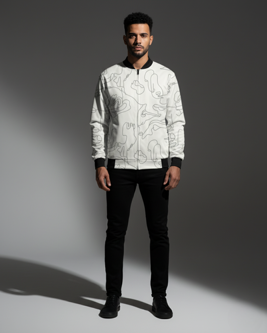 Fluid Contours Unisex AOP Bomber Jacket