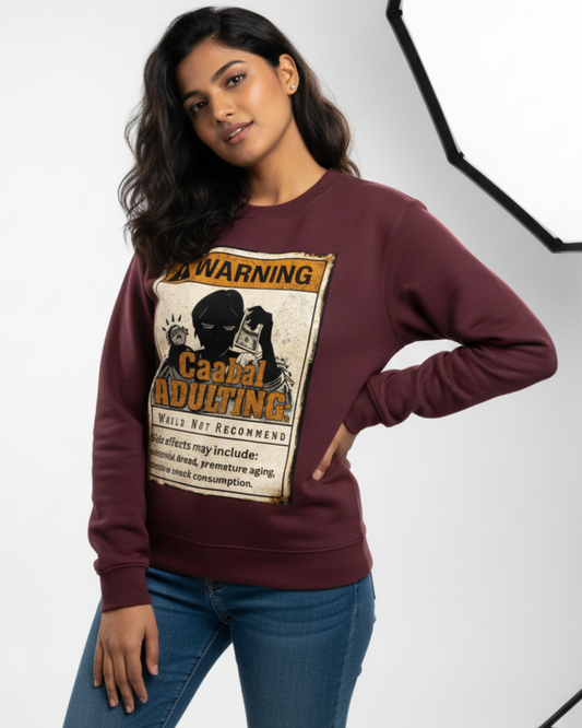 Warning Adulting Unisex Sweatshirt