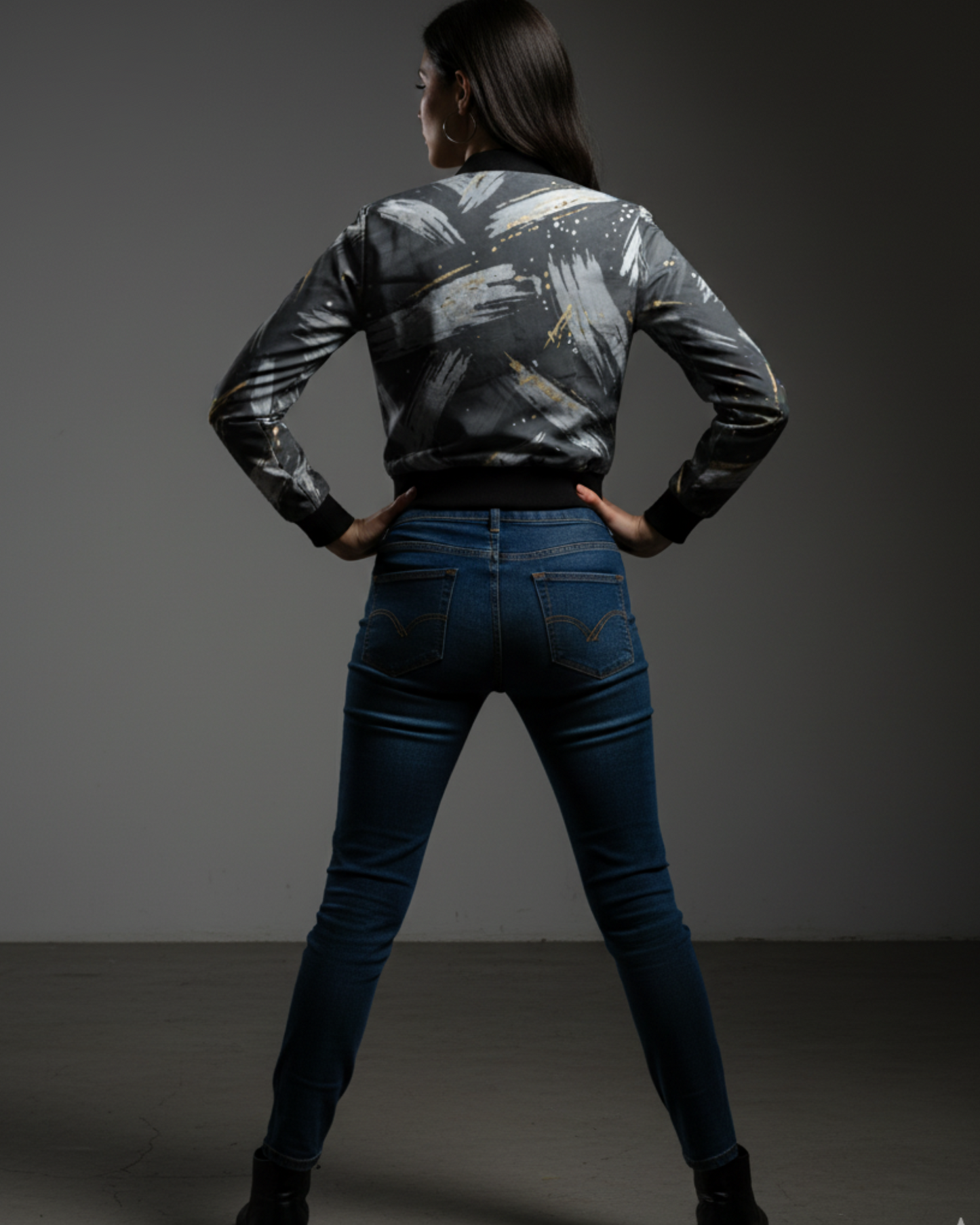 Monochrome Canvas Women's AOP Bomber Jacket