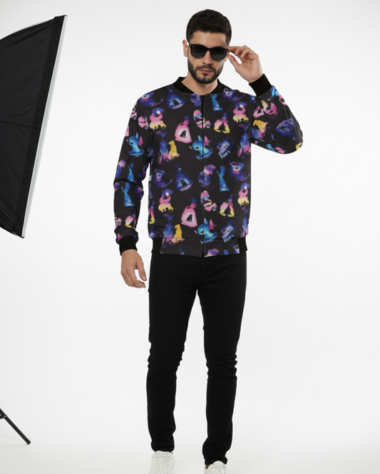 Galaxy Silhouette Unisex AOP Bomber Jacket Upto 5XL