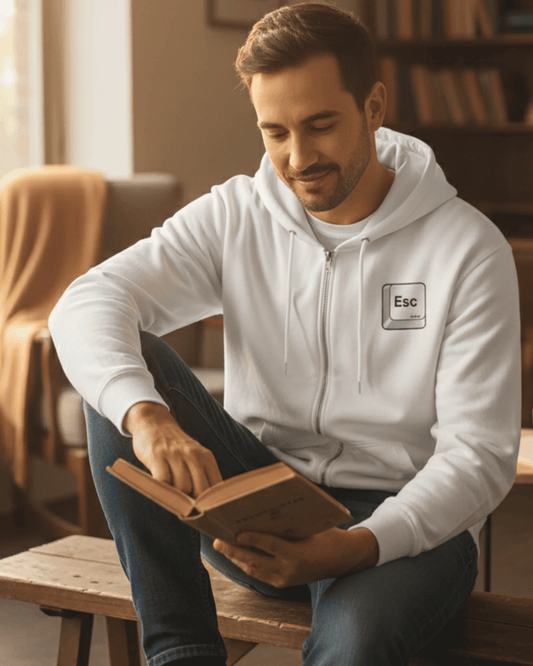 Esc Key Escape Unisex Zip Hoodie