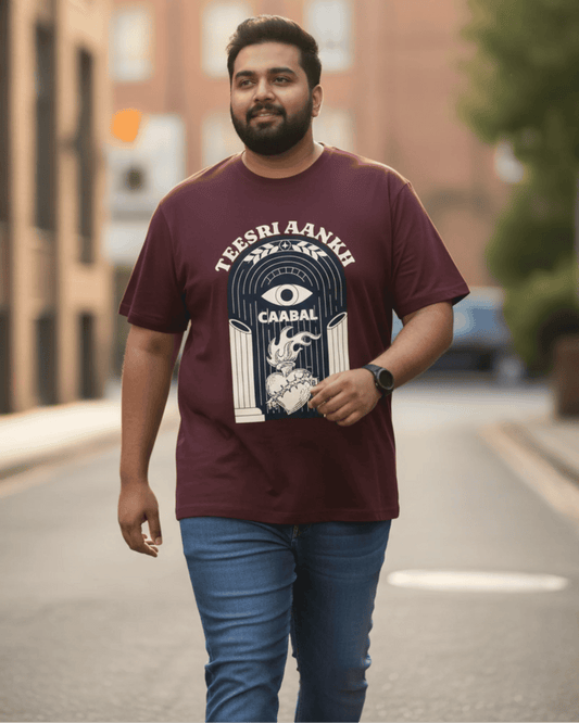 Teesri Aankh Unisex Classic Crew T-Shirt - Sizes Up to 7XL