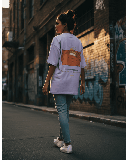 Sunrise Sloth Unisex Terry Oversized Tee