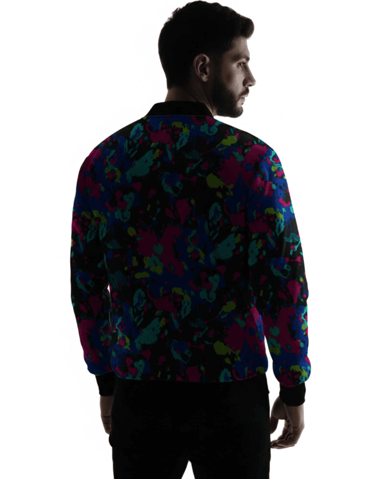 Vibrant, Controlled Chaos: Unisex AOP Bomber Jacket Up to 5XL