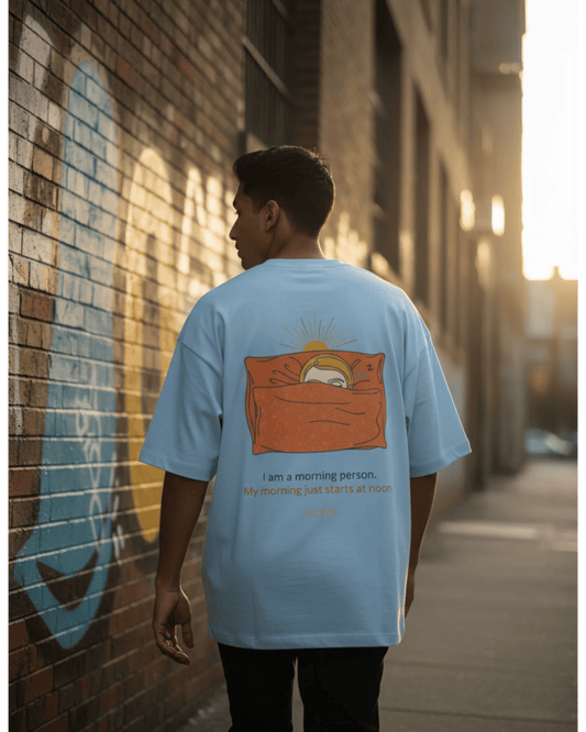 Sunrise Sloth Unisex Terry Oversized Tee