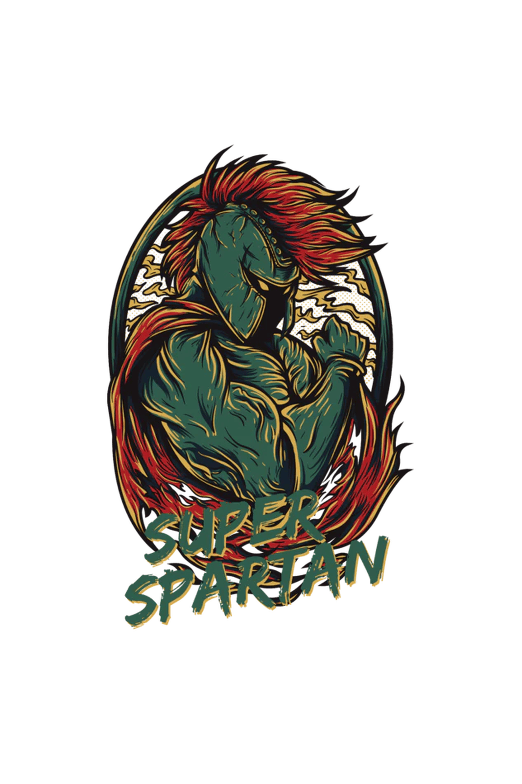 Oversized Acid Wash Tee - Super Spartan