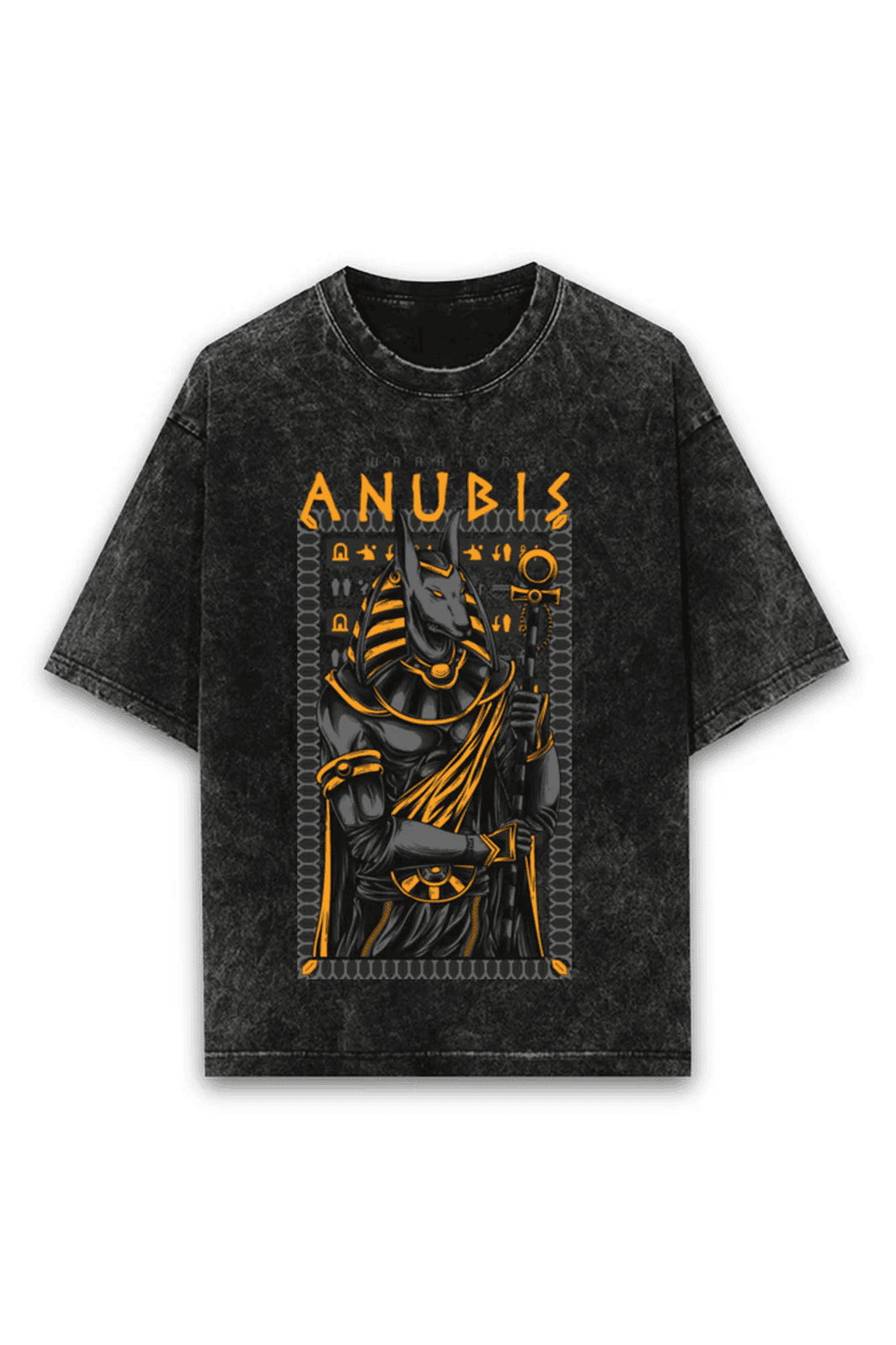 Oversized Acid Wash Tee - Anubis