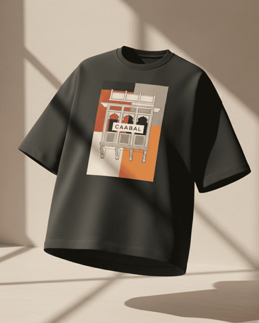Jharokha-Inspired Unisex Terry Oversized Tee