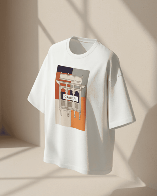 Jharokha-Inspired Unisex Terry Oversized Tee