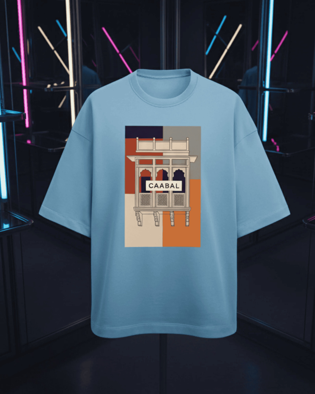 Jharokha-Inspired Unisex Terry Oversized Tee