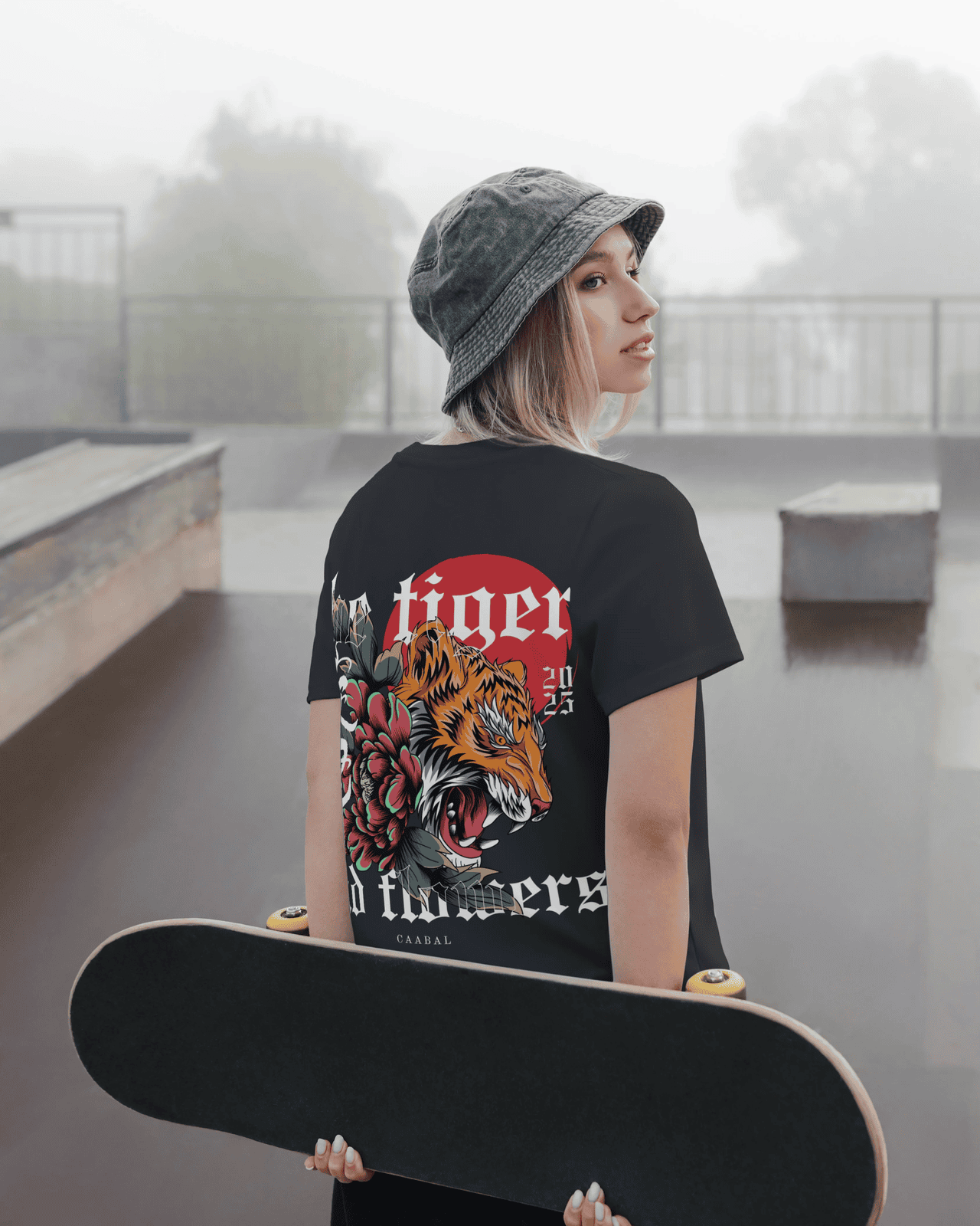 Tiger Terry Cotton Oversized Tee - Comfort Meets Style