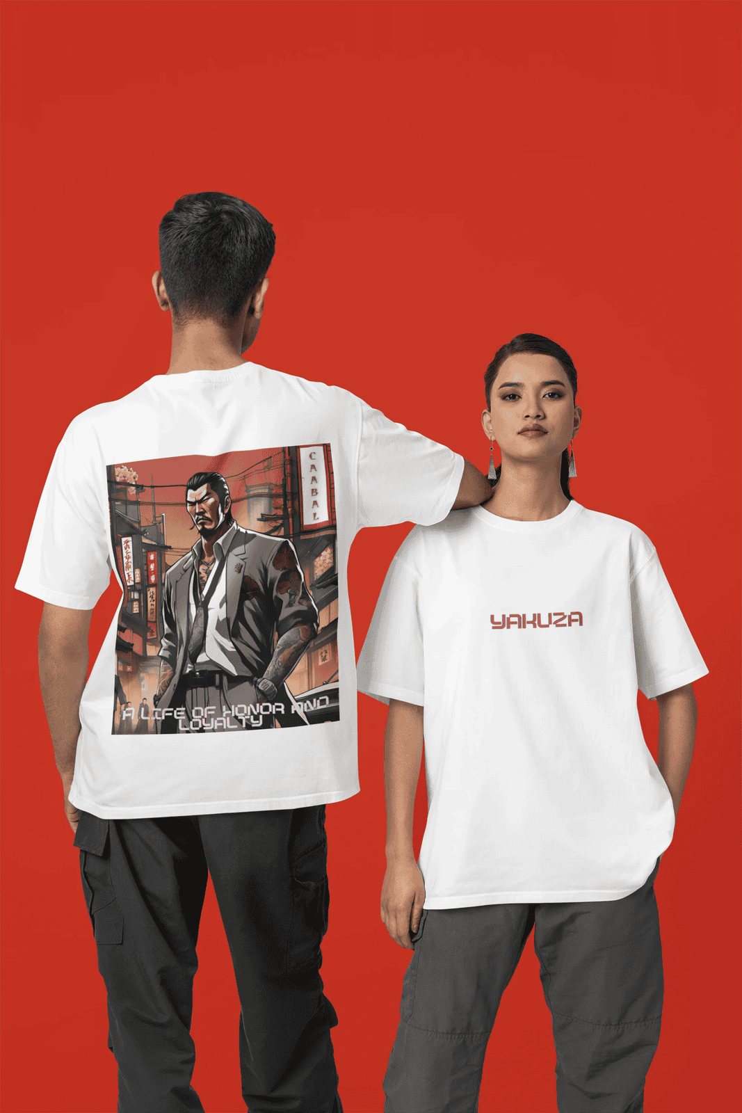 YAKUZA Terry Cotton Oversized Tee - Comfortable & Stylish