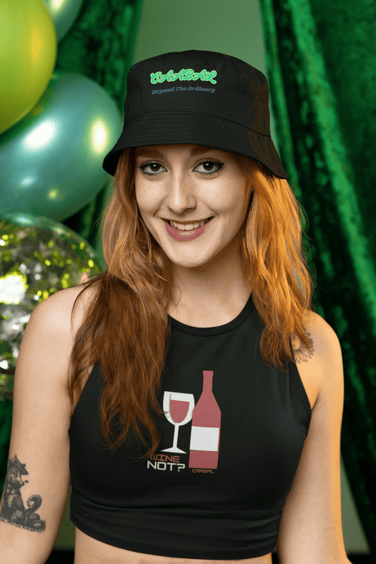 Wine Not? Crop Tank Top - Fun and Playful Apparel