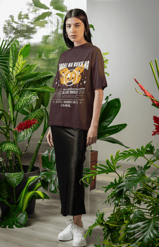 Kabhi na Ruk na Terry Cotton Oversized Tee