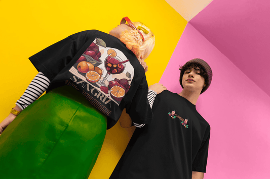 Sangria Oversized Terry Cotton Tee - Comfort Meets Style