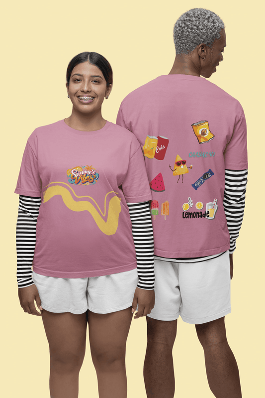 Summer Vibes Oversized Terry Cotton Tee