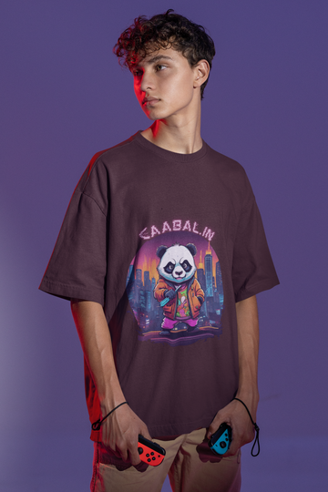Gangster Panda Terry Cotton Oversized Tee