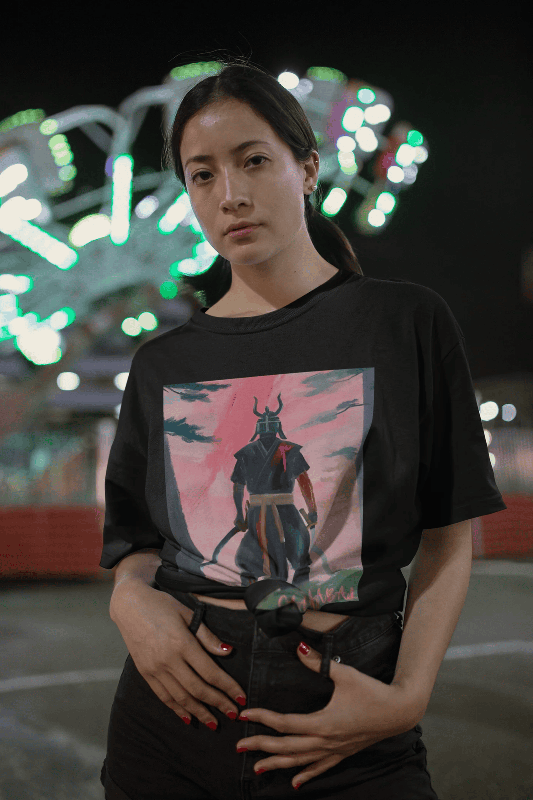 Kessen no Chi Terry Oversized Tee - Ultimate Comfort Meets Trendy Style