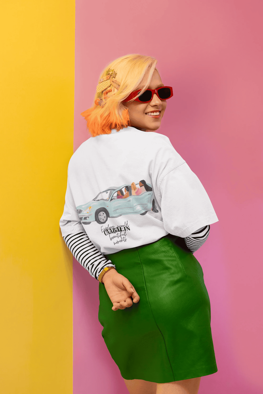 Explore World Terry Cotton Oversized T-Shirt