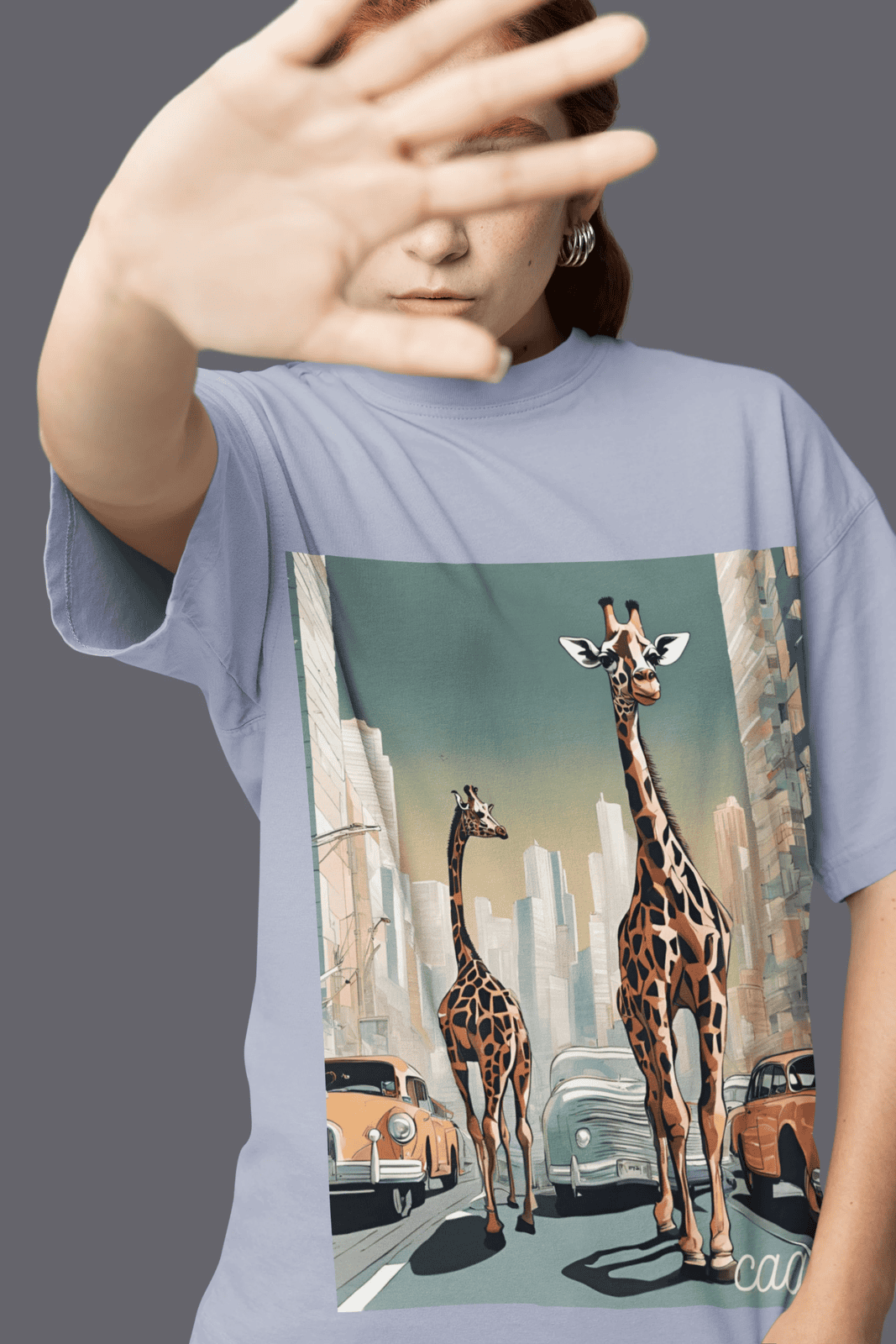 Urban Safari Terry Cotton Oversized Tee - Comfort Meets Style