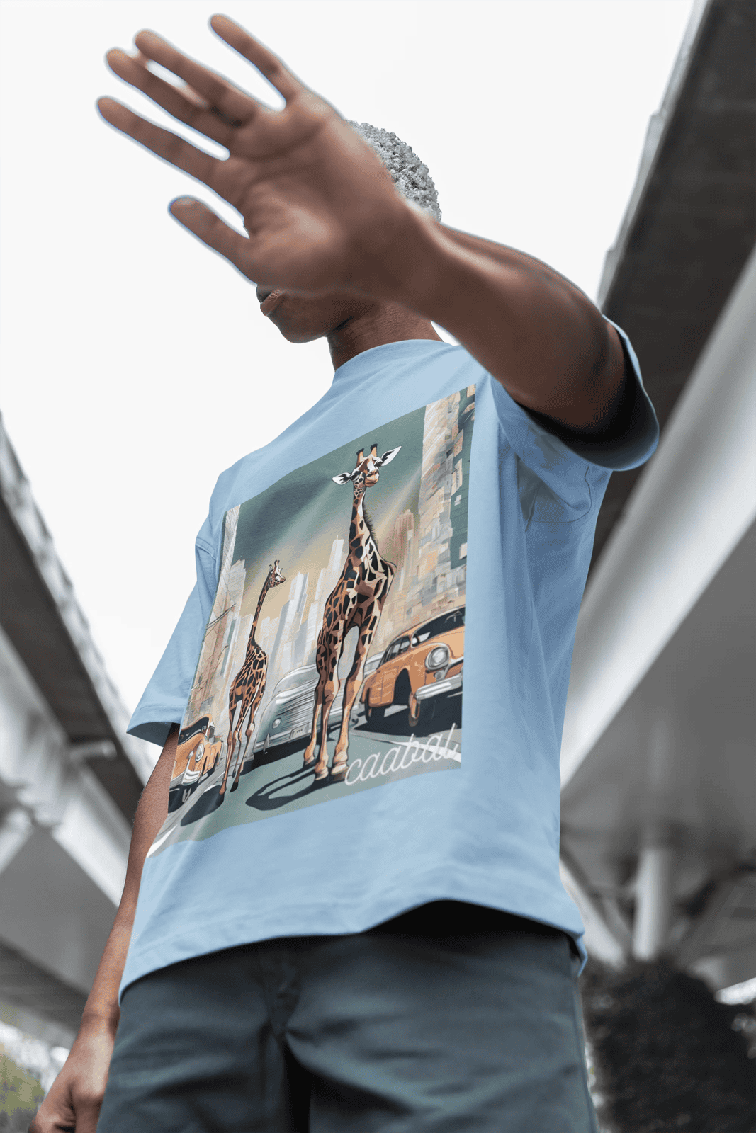 Urban Safari Terry Cotton Oversized Tee - Comfort Meets Style