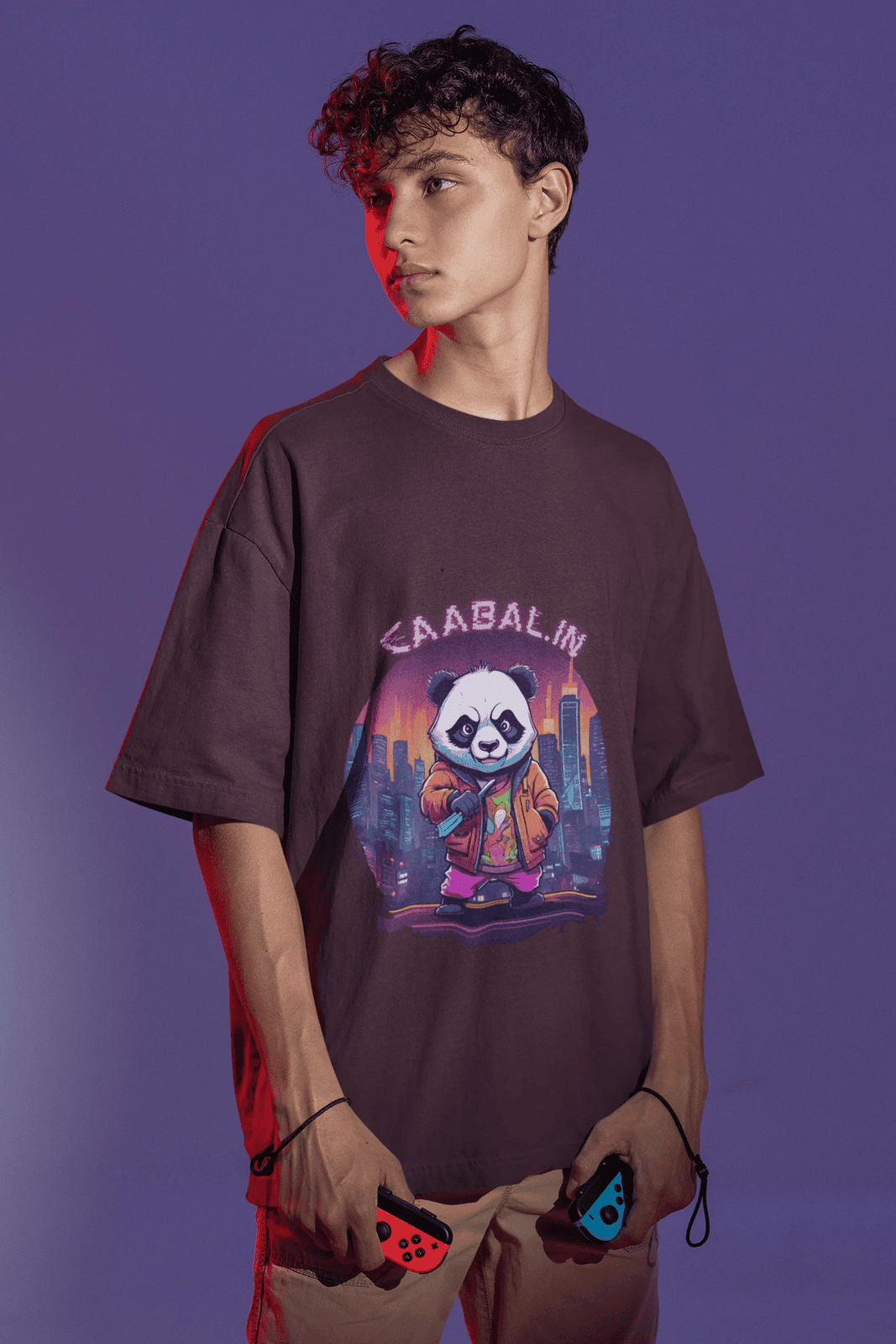 Gangster Panda Terry Cotton Oversized Tee